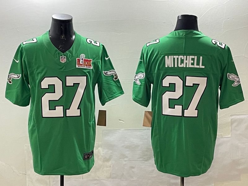 Men Philadelphia Eagles #27 Mitchell Green three generations 2025 Nike Vapor Limited NFL Jersey style 2